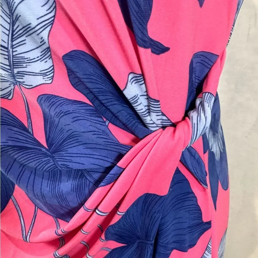 Tommy Hilfiger Island Orchid pink and purple twist side sheath dress size 12